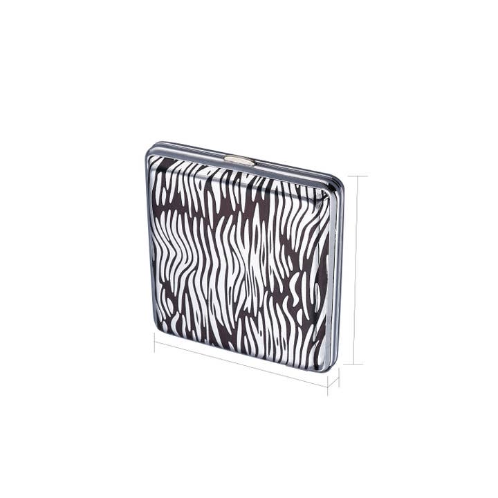Champ by Polyflame - Vendita all'ingrosso Portasigarette - PORTASIGARETTE CH IN METALLO ZEBRA 20 PZ DL12