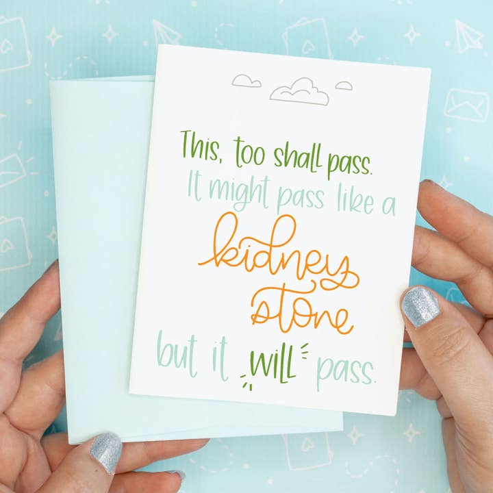 Colette Paperie – wholesale Everyday greeting card – Kidney Stone Funny Recycled Greeting Card0