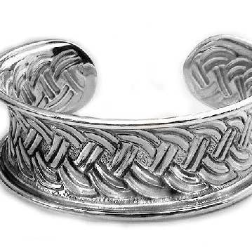 Wide Sterling Silver Braided Celtic Knot Cuff Bracelet for wholesale by Silver Insanity
