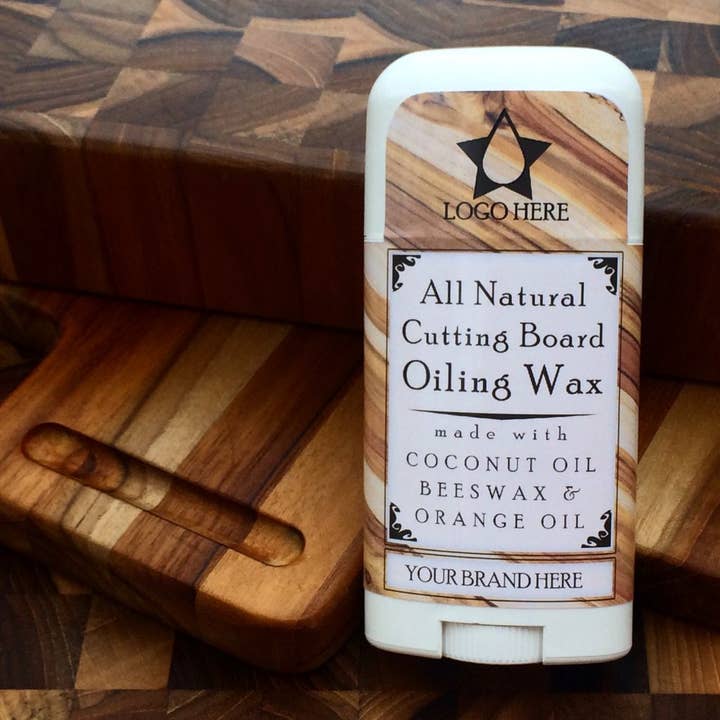 Cutting Board Wax Seasoning Stick - Private Label YOUR LOGO for wholesale by Old Factory Soap + Parousia Perfumes