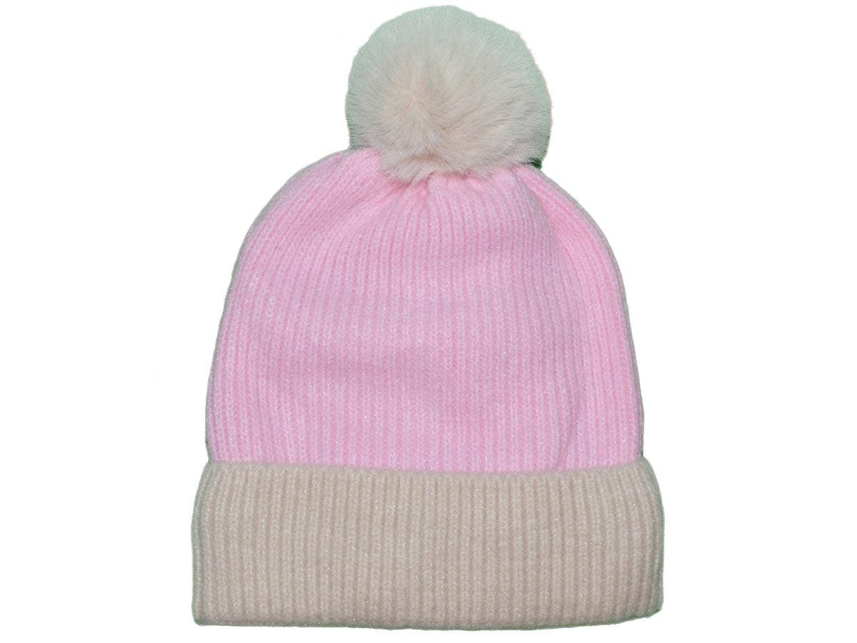 Buck Wholesale - Vente Bonnet – femme - Bonnet d'hiver avec pompon en fourrure de raton laveur, doublure extra chaude6