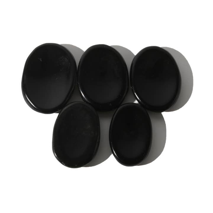Obsidian Black Worry Stone - Pack of 5 for wholesale by Stonebridge Imports
