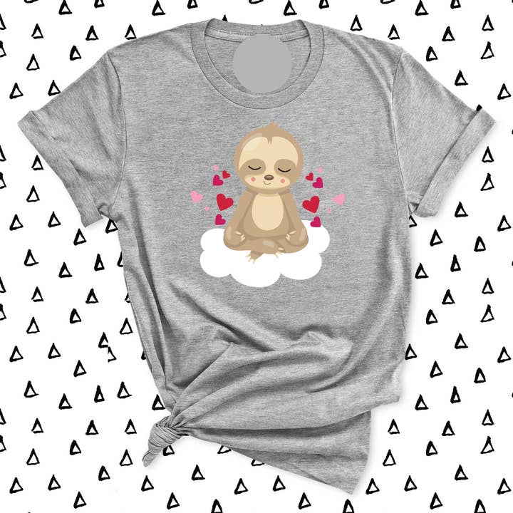 Meditating Valentines Sloth for wholesale by Honey and Gloss