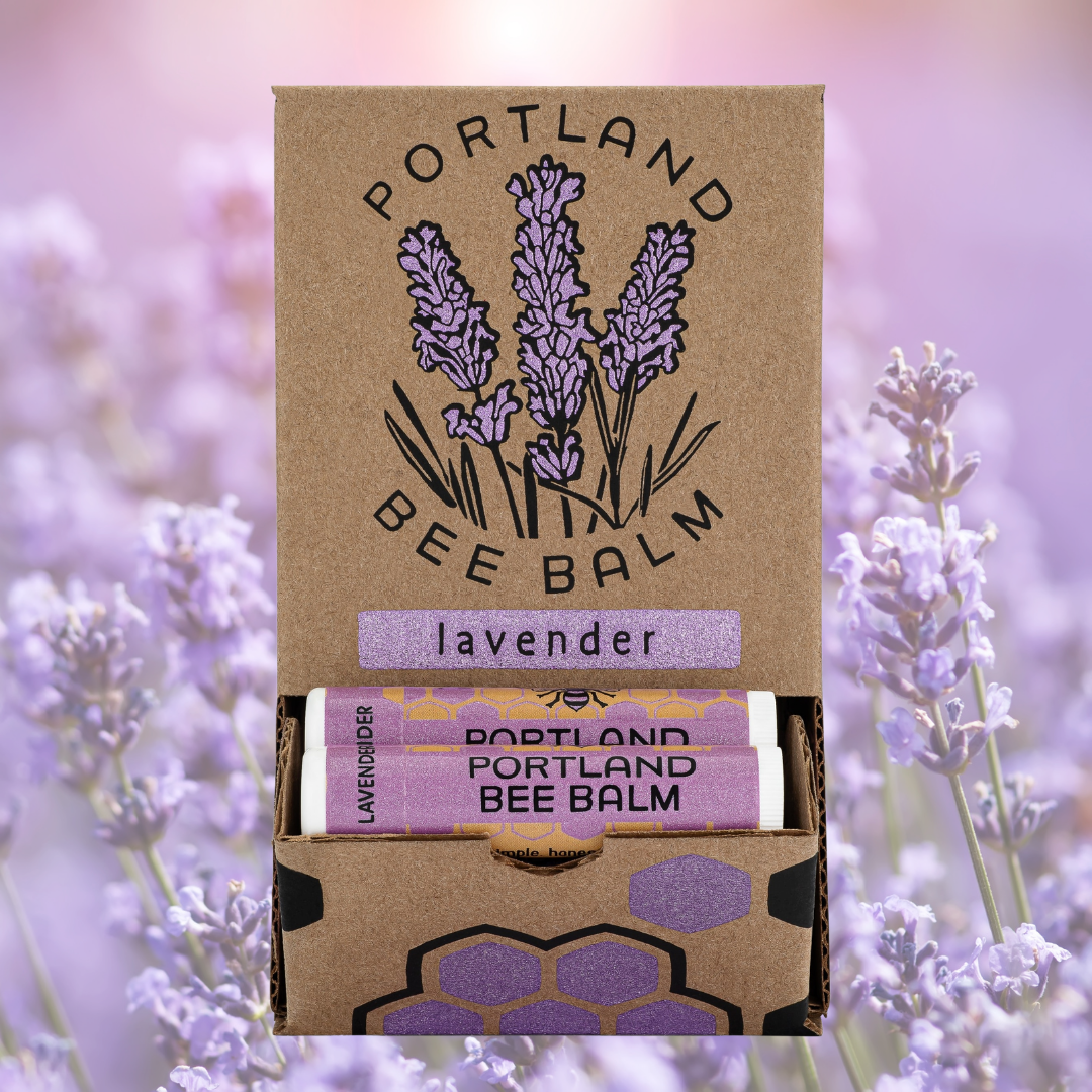 Portland Bee Balm - Wholesale Lip Balm - Lavender Beeswax Lip Balm Display – Calming 24-Count2
