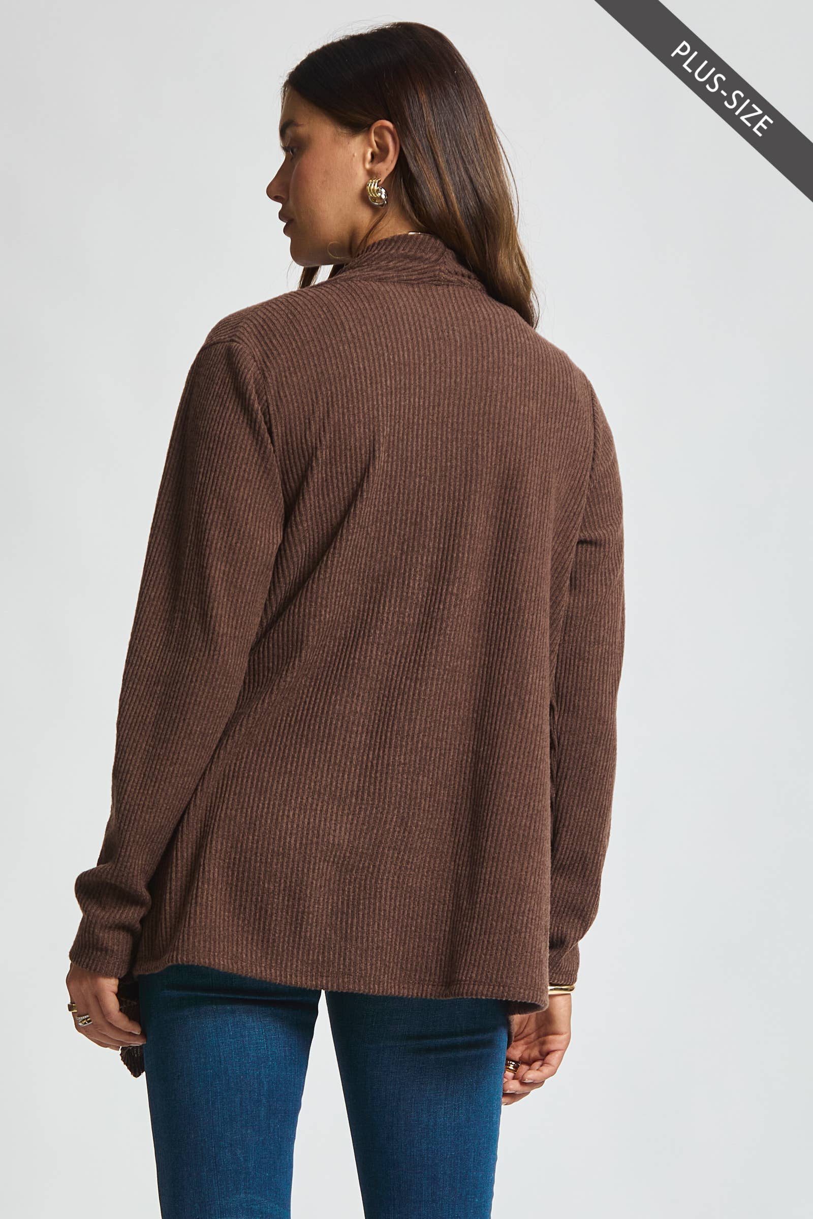 Dear Scarlett - Wholesale Tunic - Women's - PLUS SIZE Wrap Top w/ Button Front5