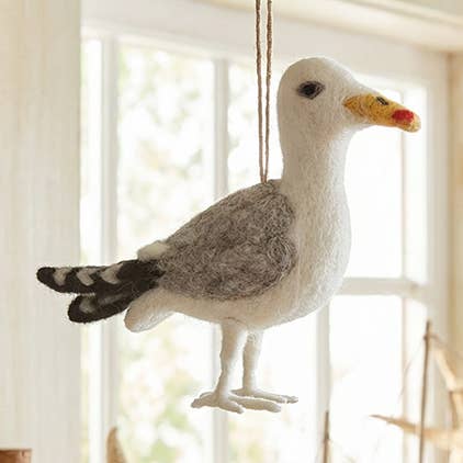 Decoração pendurada de gaivota em feltro artesanal por atacado de Felt So Good