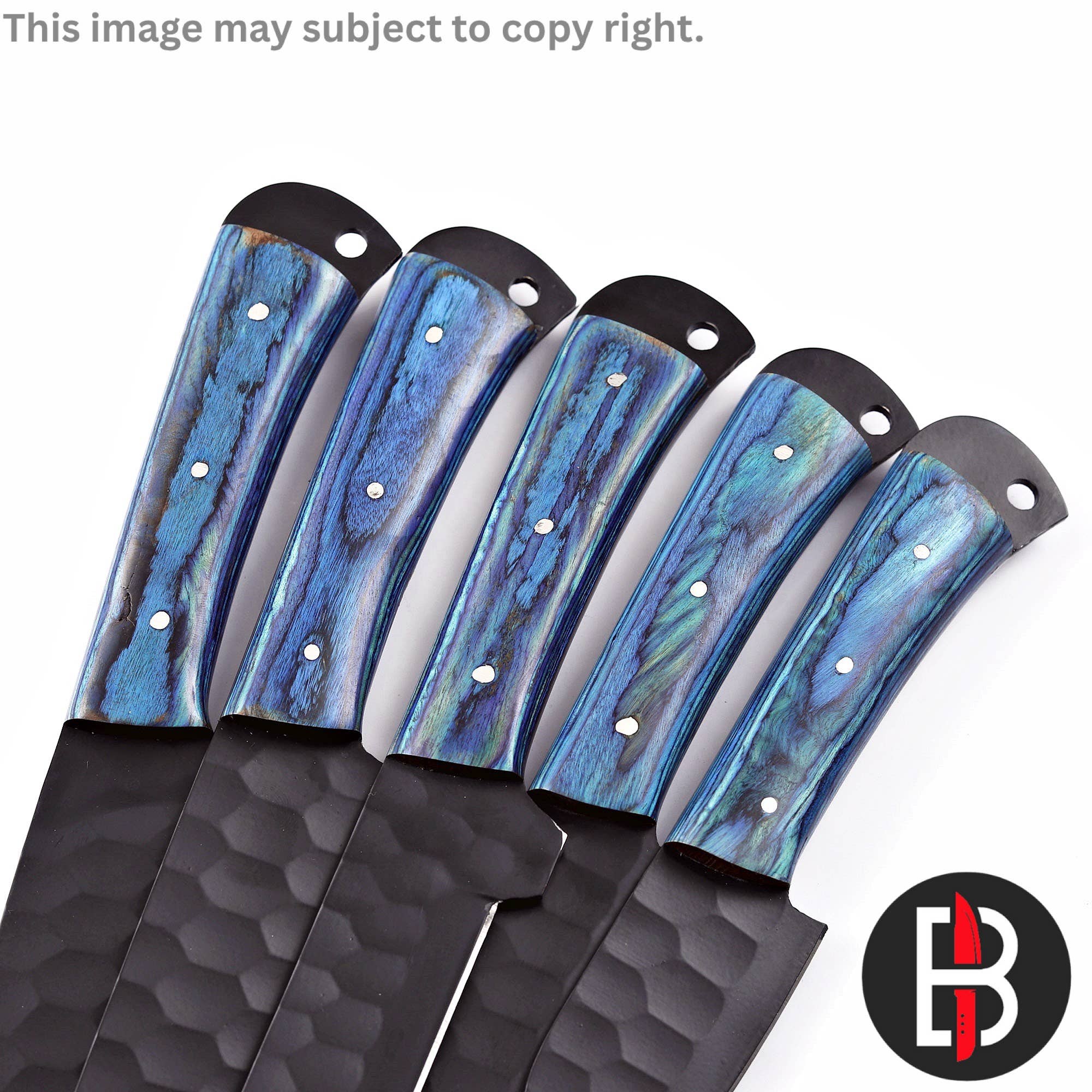 Bravohandicrafts - Vendita all'ingrosso Set di coltelli - SET DI COLTELLI DA CHEF 5 PEZZI IN ACCIAIO INOX FATTI A MANO.5