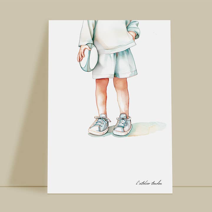 Rugby wanddecoratie voor baby/kind, jongenskamer, thema Passie voor wholesale door L'atelier Toudou