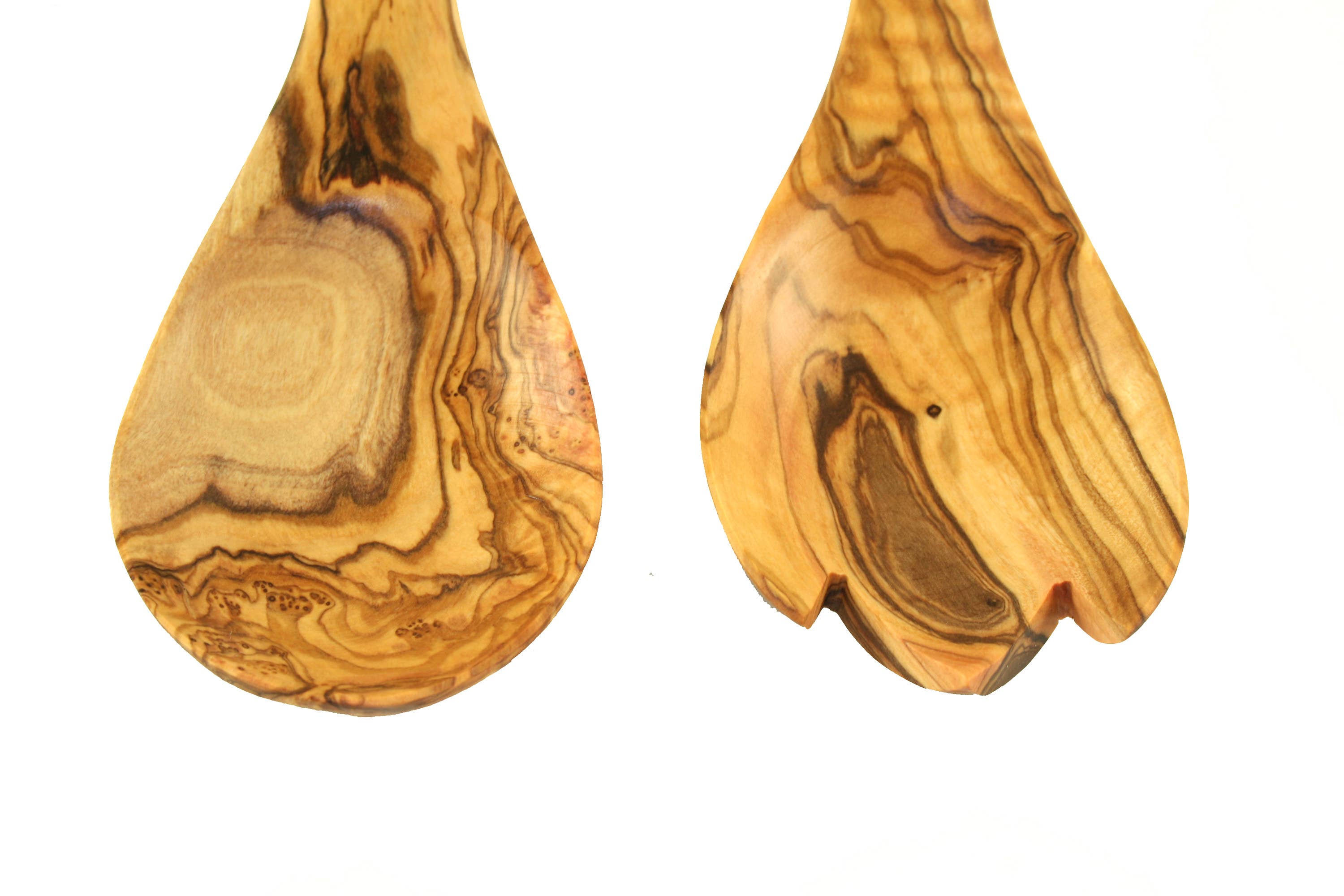 olivenholz-erleben – wholesale Serveringsredskap – Stora salladsbestick i olivträ, 36 cm3