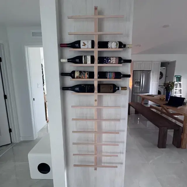 DmsDesignTeam – wholesale Wall-mounted shelf – Unique Vertical Oak Wine Rack21