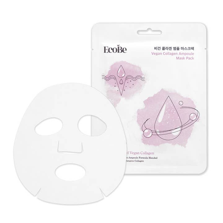 PINEAPPLE Beauty - Wholesale Skincare Face Mask - EcoBe Vegan Collagen Ampoule Mask Skin Firming - 10 pcs