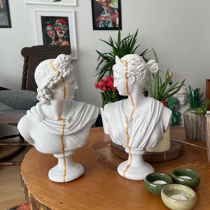 RomaArtSculptures – wholesale Skulptur – Stora Artemis och Apollo statyer skulpturer