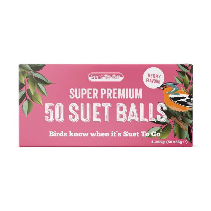 Suet To Go Suet Balls 50pk Box - Berry | Wild Bird Food for wholesale by Natures Grub