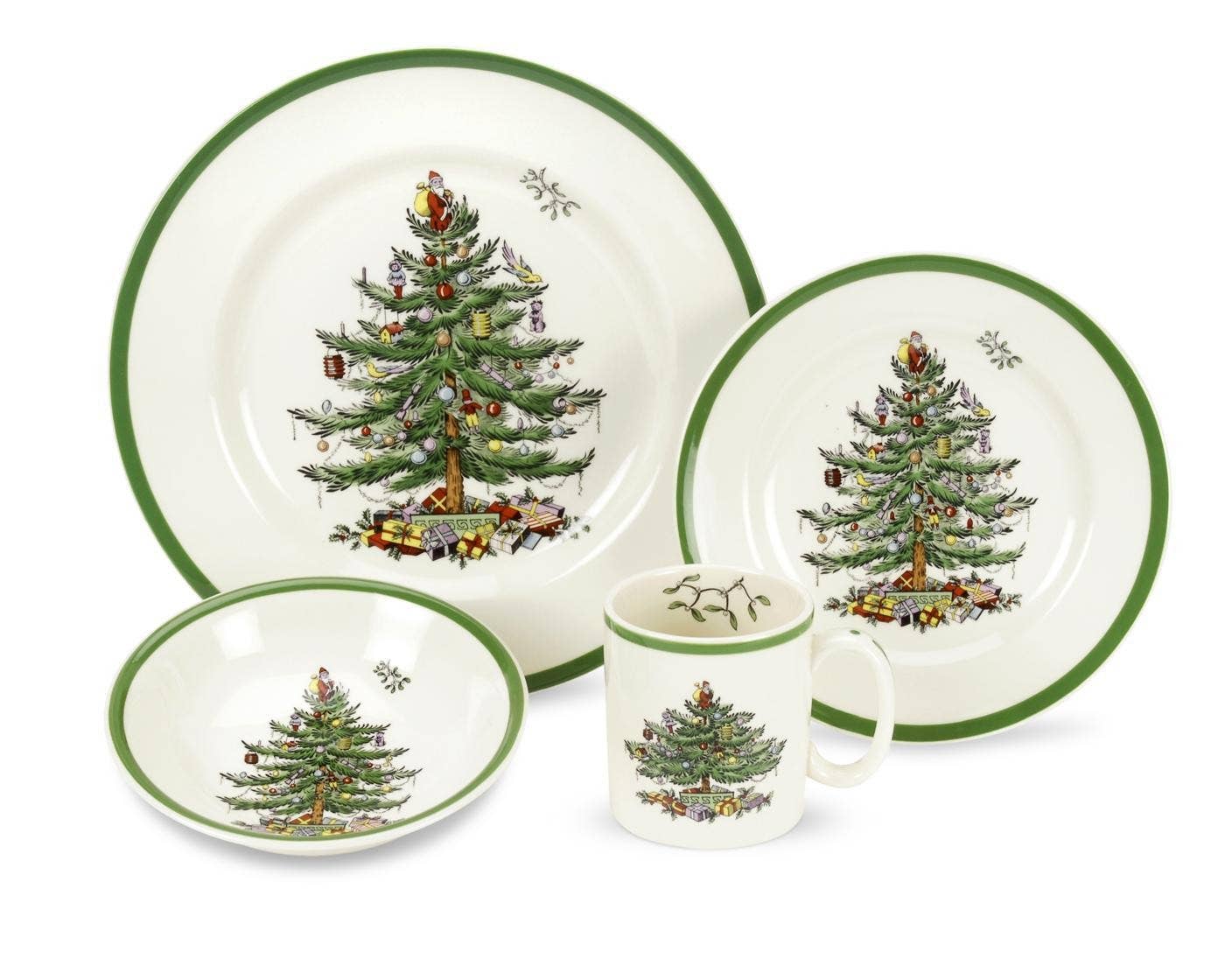 Portmeirion, Spode, Pimpernel, Nacthmann, Wrendale Designs - Wholesale Dinnerware Set - Spode Christmas Tree 4-Piece Placesetting
