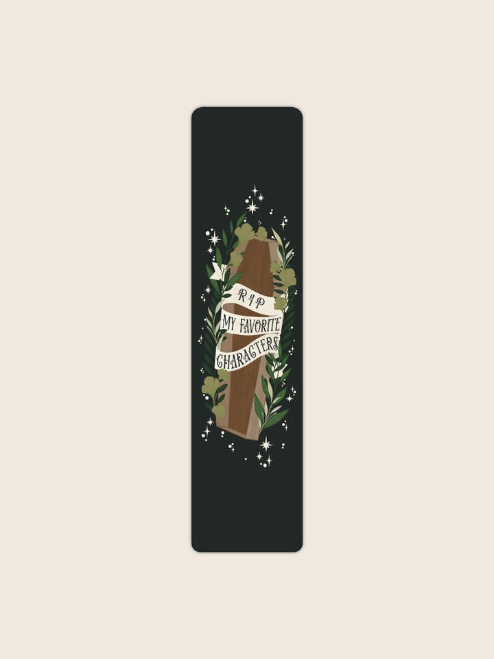 RIP My Favorite Characters Coffin 2x8 Bookmark for wholesale by Meaggie Moos