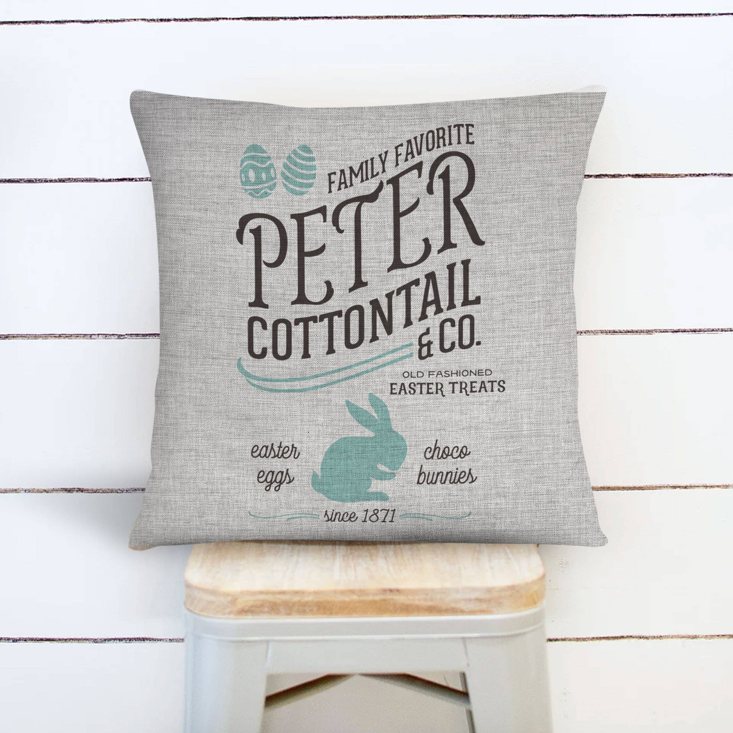 ZA Handmade Wholesale - Wholesale Throw Pillow Cover - Peter Cottontail & Co. pillowcase pillow cover | easter pillow cover | easter treats throw pillow pillowcase | easter pillow decorative home décor1