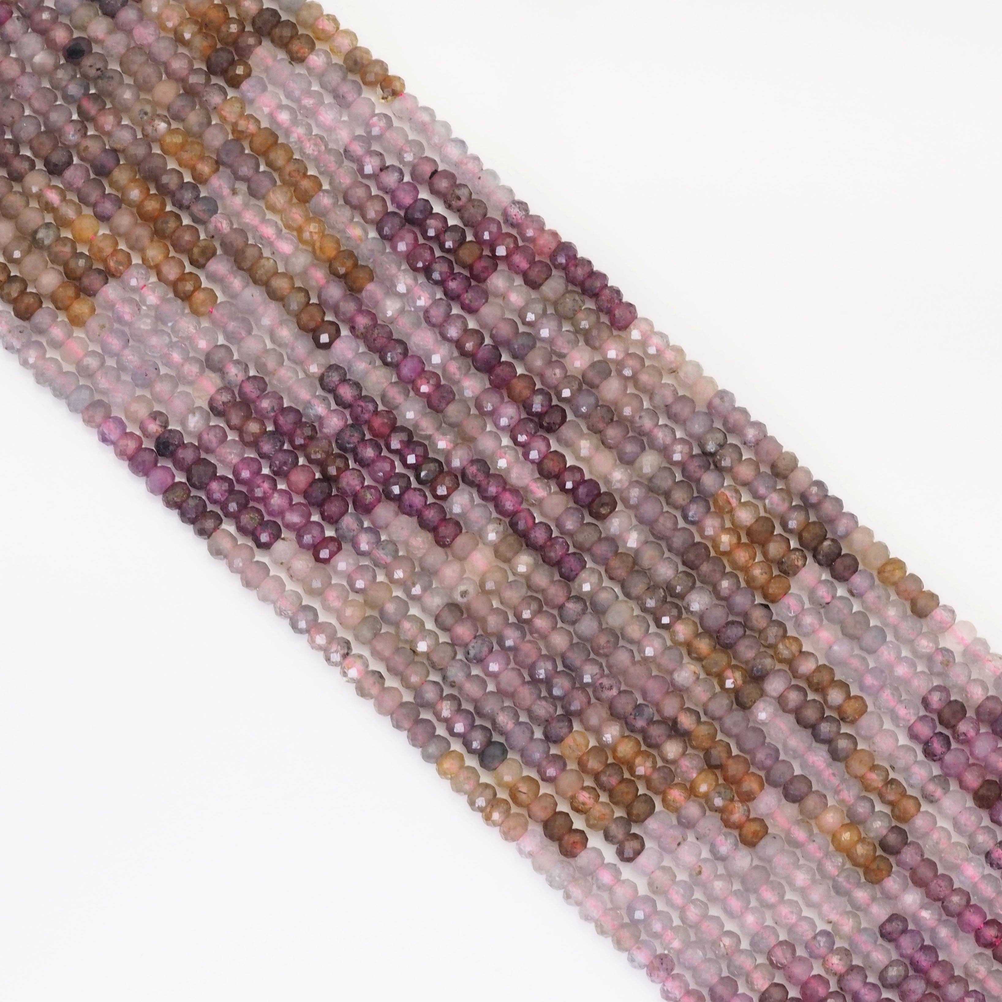 BestBeads&Beyond - Wholesale Beads - Genuine Colorful Spinel Faceted Rondelle Beads, Sku#U16911