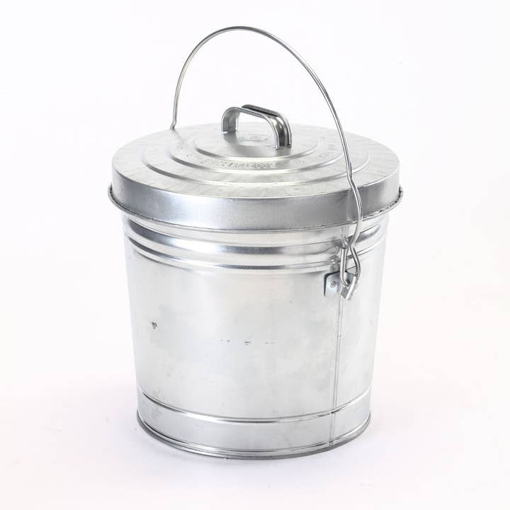 Galvanized Steel Locking Lid Seed Can with Lid - 6 Gallon for wholesale by Birds Choice