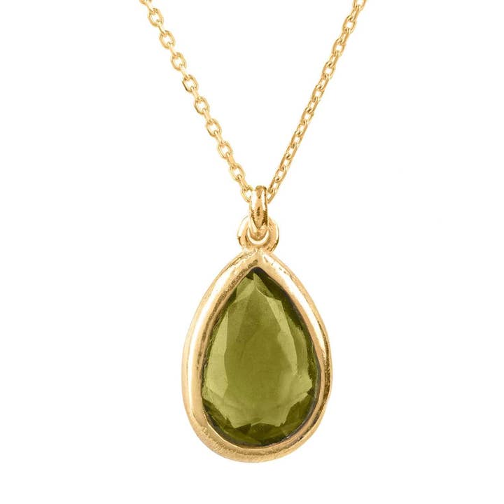 Pisa Mini Teardrop Necklace Gold Peridot and other Purchase wholesale teardrop gemstone necklace. Free returns & net 60 terms on Faire trending on Faire.
