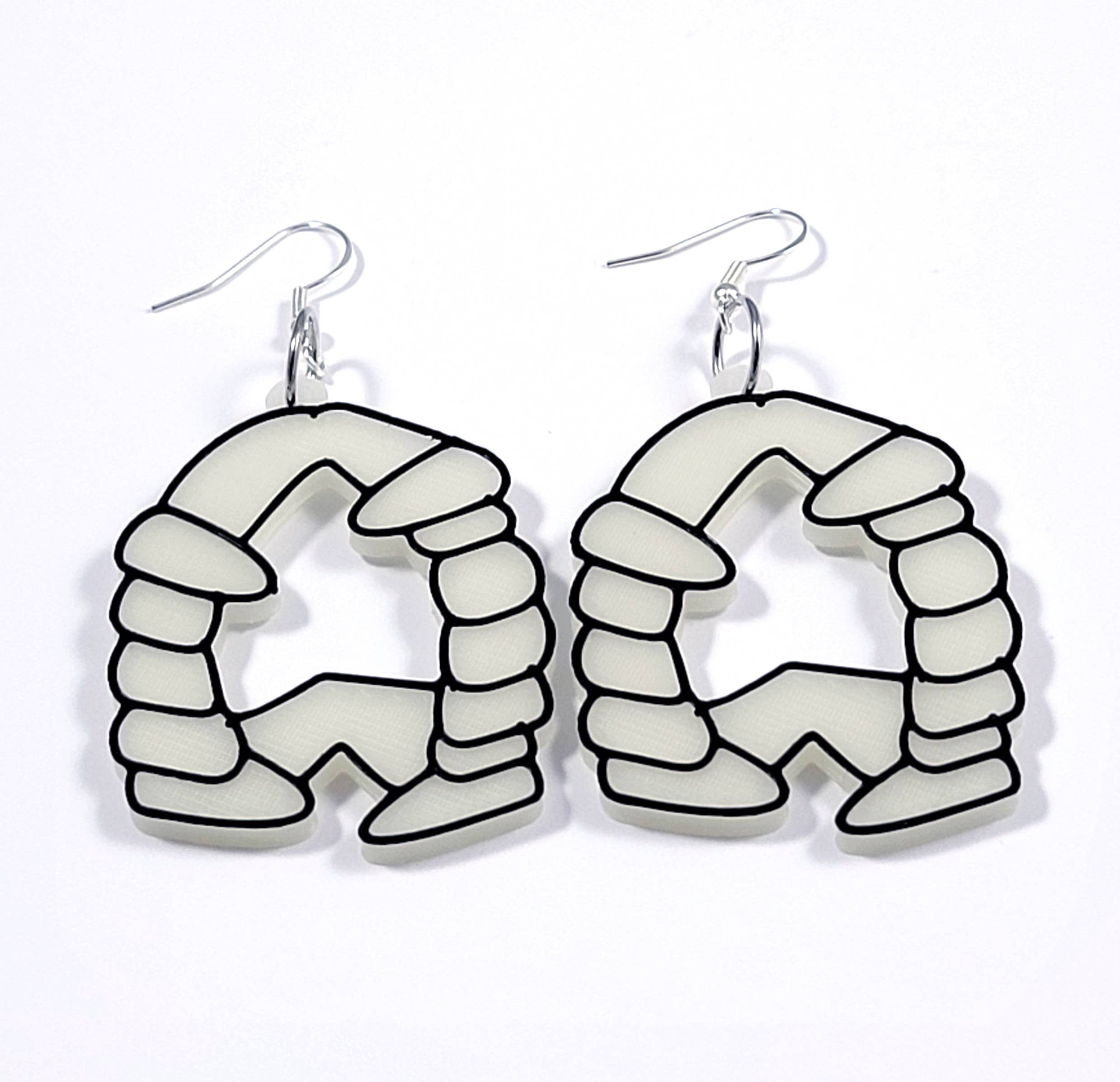 Printy Vibes - Vendita all'ingrosso Orecchini pendenti - Orecchini con scritta «Vampire Teeth», motivo: Halloween2