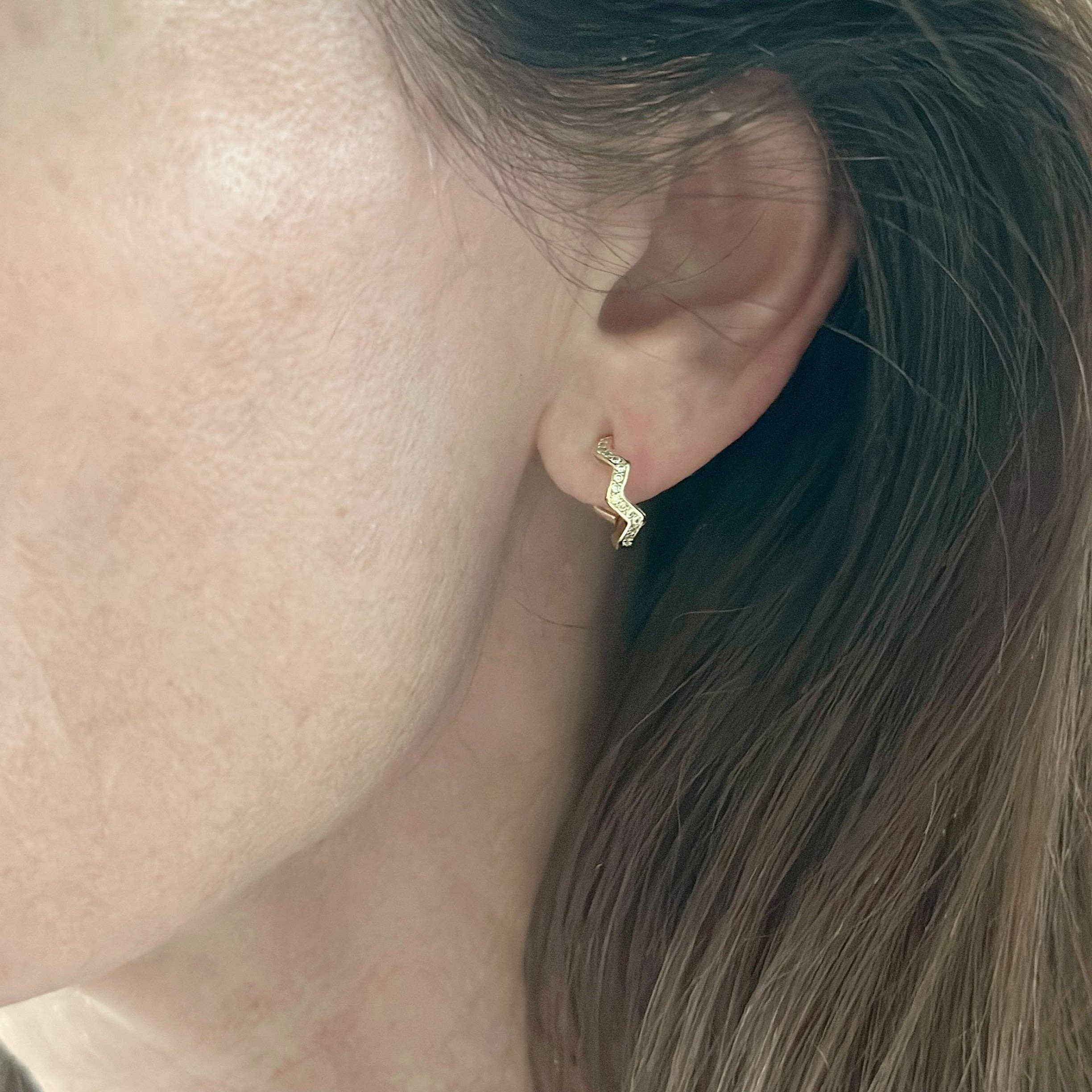 Jeny Baker Designs - Wholesale Huggie Earrings - Mini Ziggy Huggies1