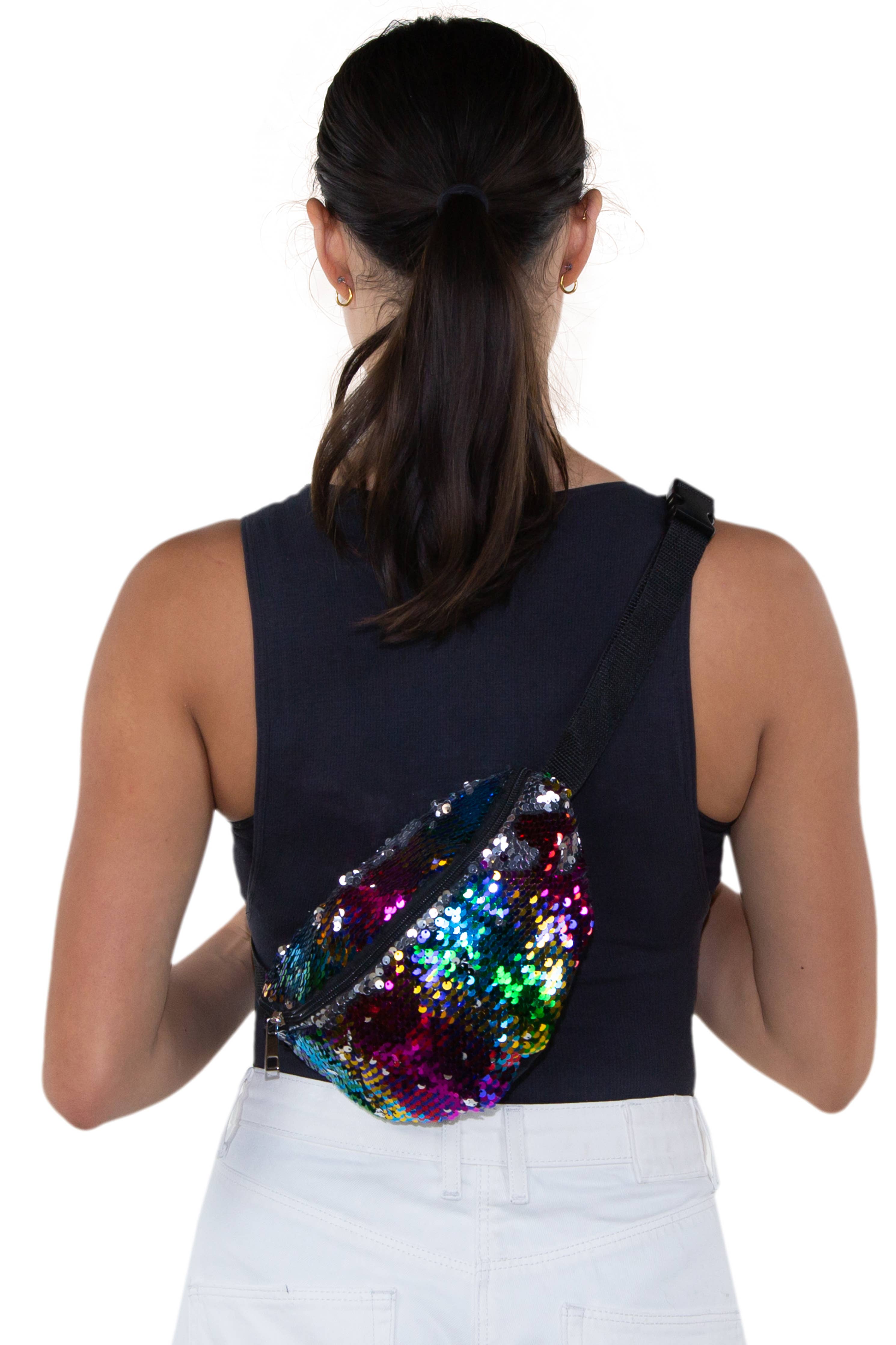 COMECO INC - Vendita all'ingrosso Marsupio - Donna - Marsupio con paillettes - Con cinturino in vita regolabile8