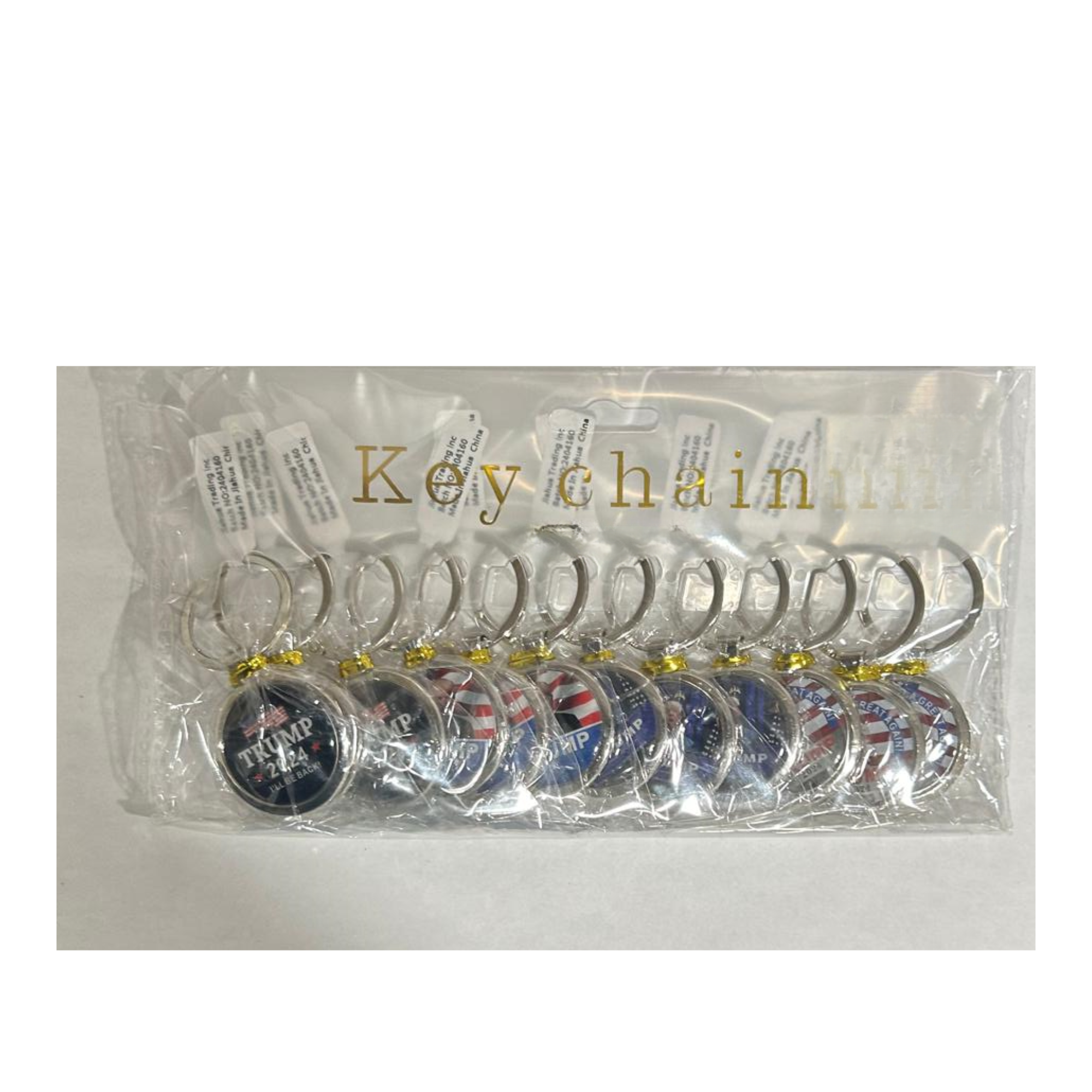 K & S WHOLESALE INC - Wholesale Keychain - Unisex - Trump Keychain 12 CT1