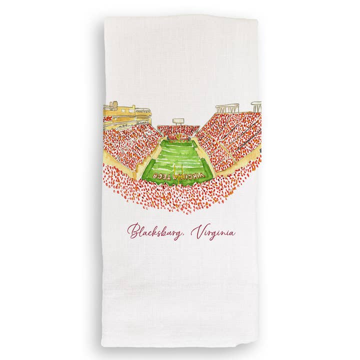 French Graffiti - Venta al por mayor Paños de cocina - Estadio de Blacksburg, Virginia2