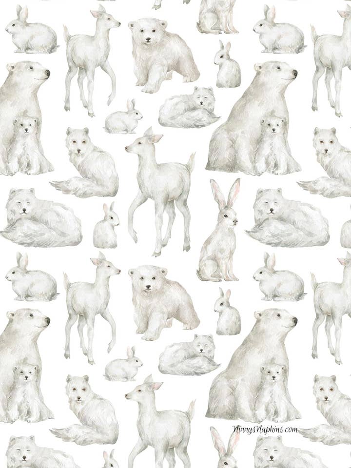 Papier Ninny's Rice A4 - Arctic Friends pour la vente par Ninnys Napkins