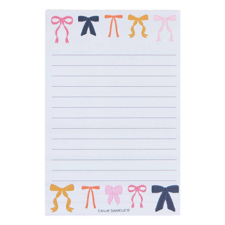 Coquette Bows 4x6 Notepad for wholesale by Callie Danielle