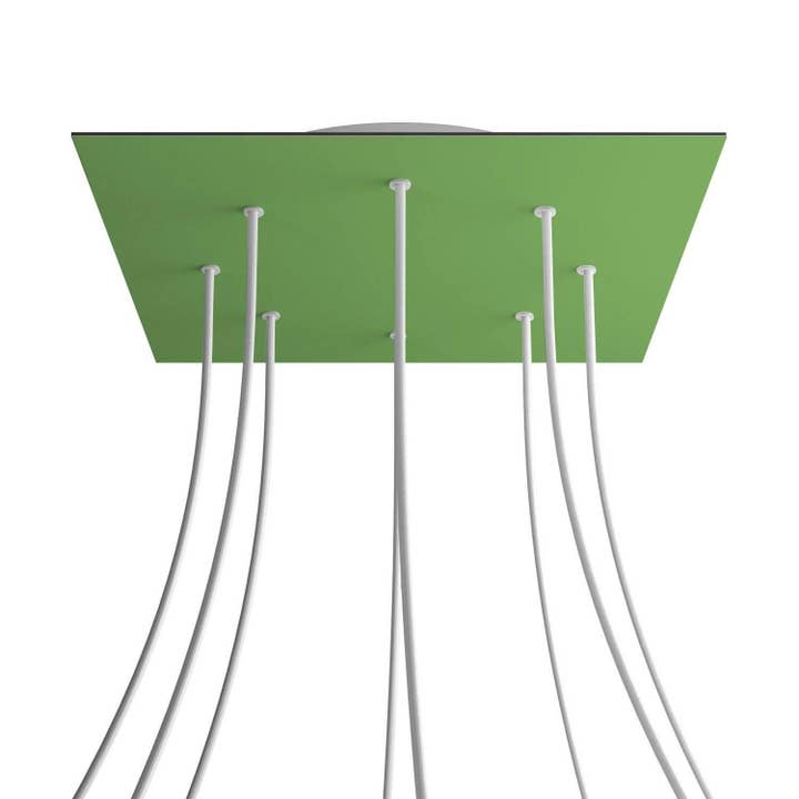 Rosace XXL Rose-One carré, 400 mm avec 8 trous et 4 trous latéraux pour la vente par LIGHTINUP S.R.L.