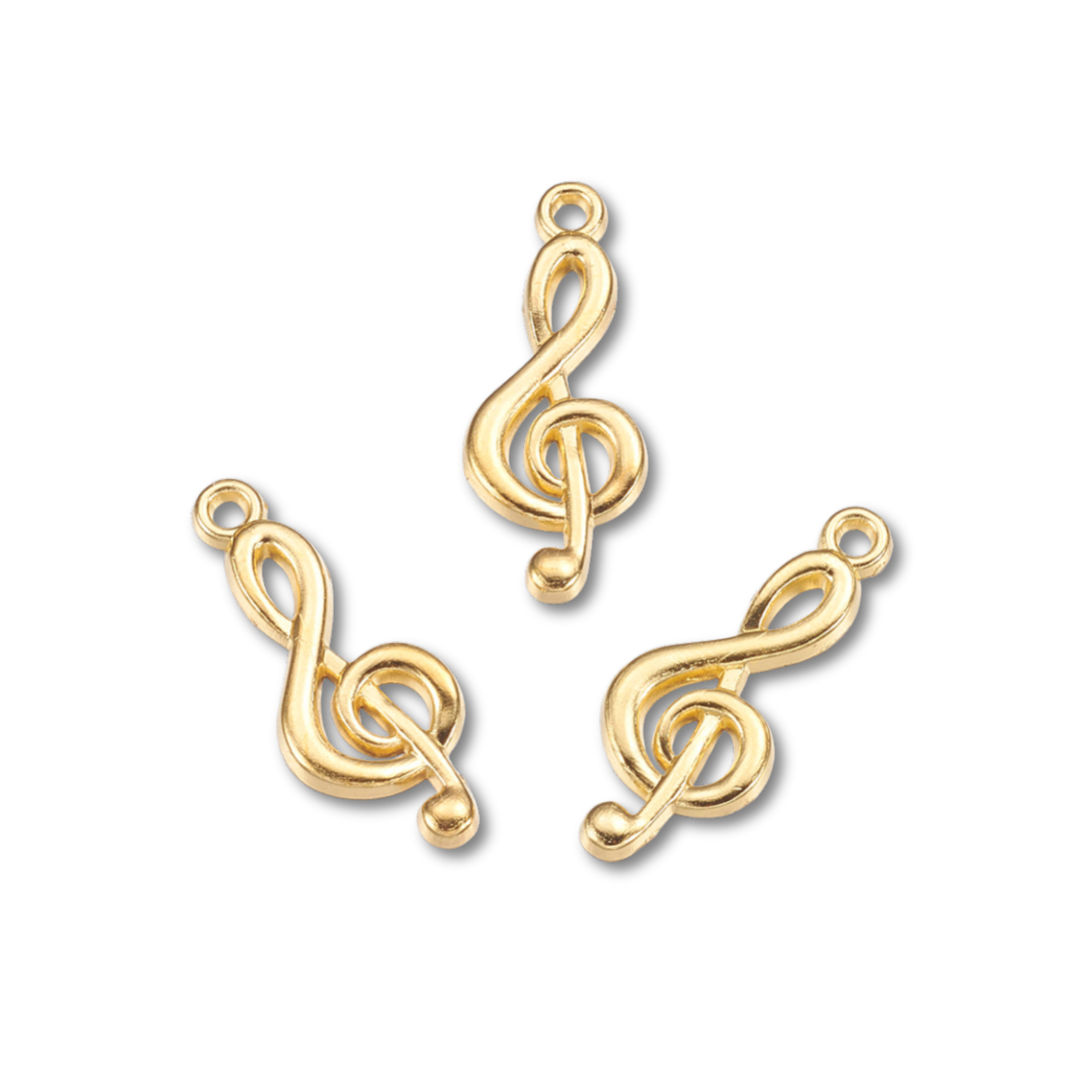Love, Paige Designs - Wholesale Individual Charm/Pendant - Gold Alloy Music Note Charm1
