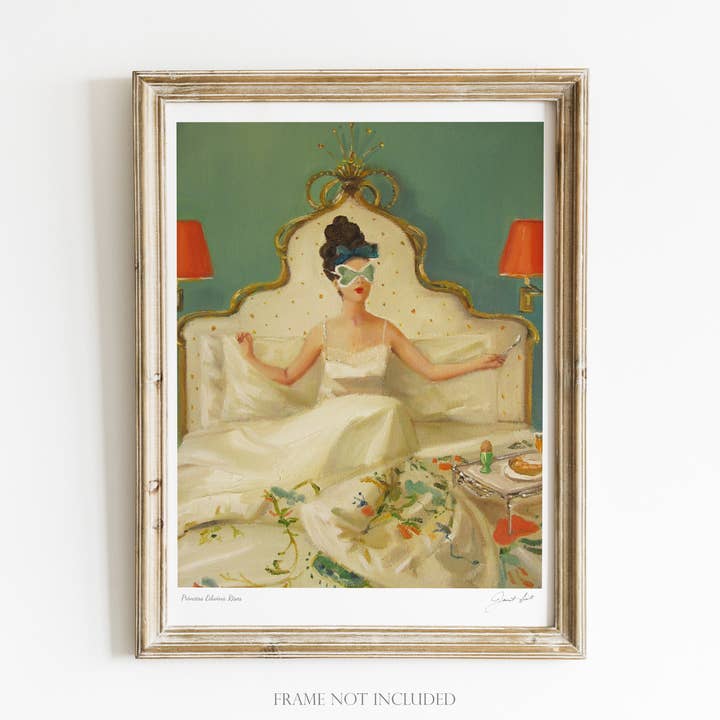 Princess Edwina Rises Art Print - 8.5" X 11" for wholesale by JANET HILL STUDIO