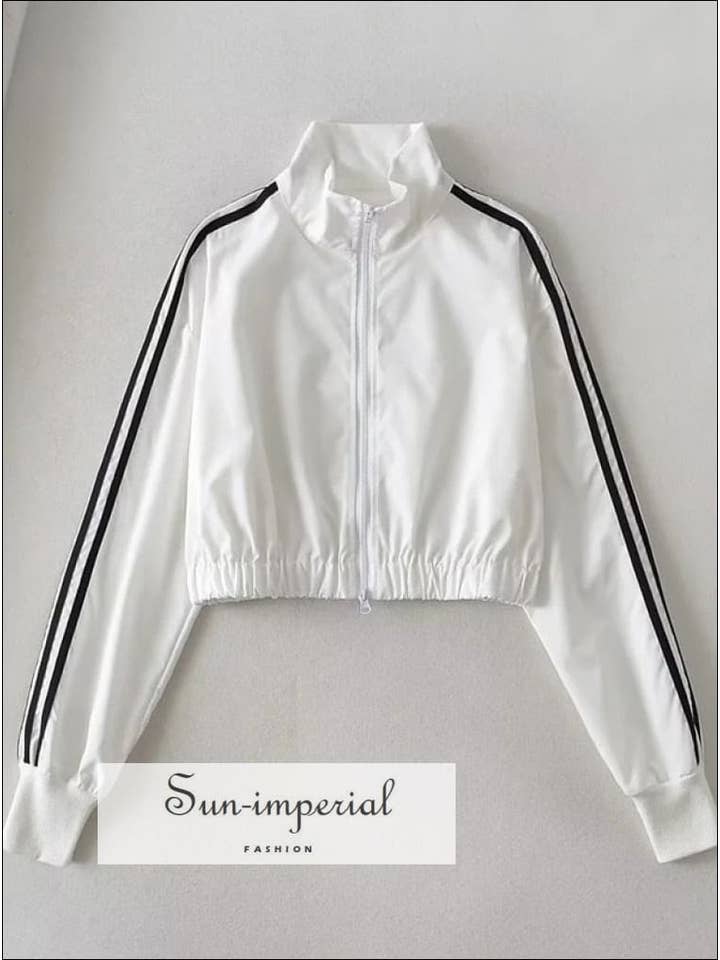 Sun Imperial - Wholesale Tracksuit - Women's - Women Striped Training Tracksuit Set With Double Zip Jacket12