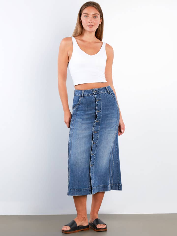 Jupe longue en jean For Keeps pour la vente par WASH LAB