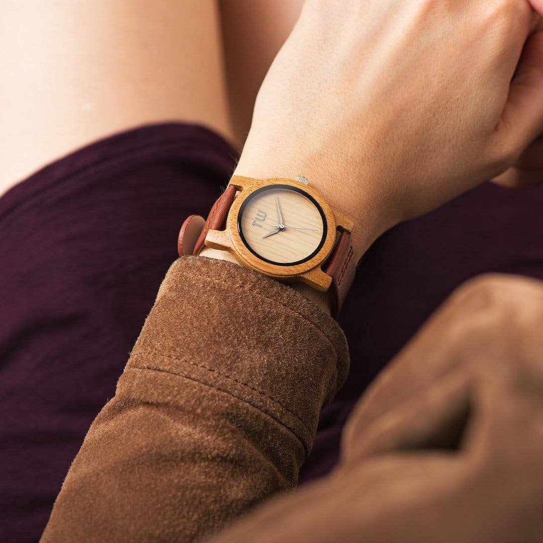 TruWood - Vente Montre – femme - Montre en bois minimaliste pour femmes2