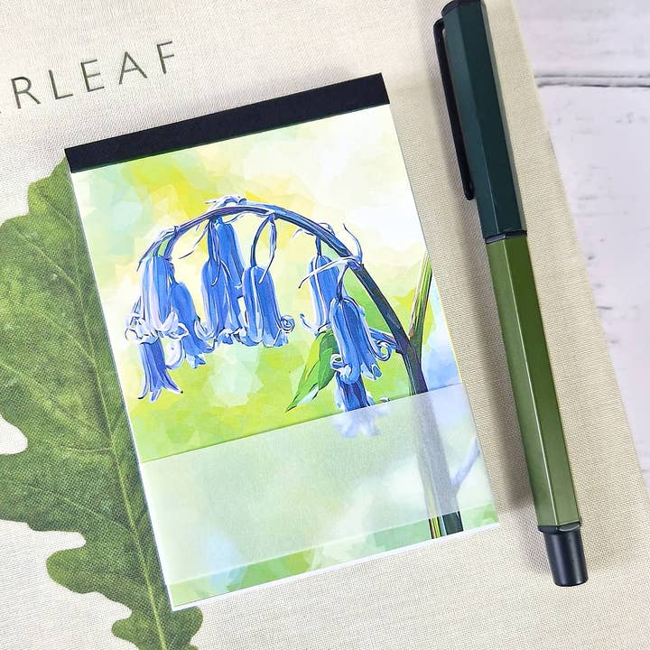 Bluebell flowers | Illustrated pocket notebook | Woodlands for wholesale by Louise Jennifer Design
