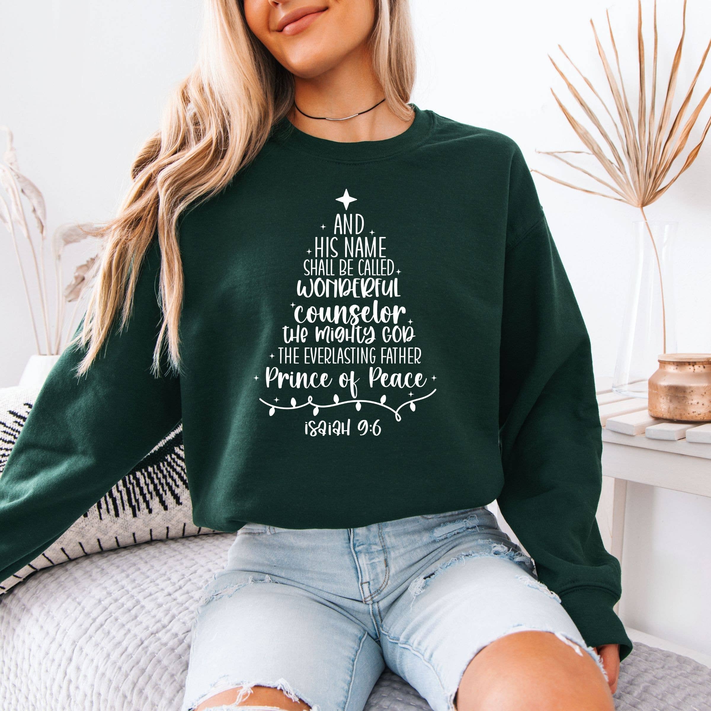 Wholehearted Motherhood and Co. – wholesale Sweatshirt med tryck - Dam – Jesus är anledningen julgran grafisk sweatshirt4
