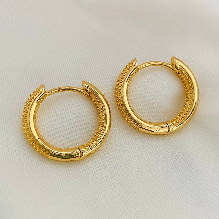 Orecchini a cerchio dorati, cerchi a tubo sottile, orecchini a cerchio con clip, per la vendita all'ingrosso da parte di Housegoldjewelry