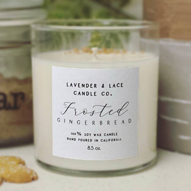 Frostat pepparkakor ljus för wholesale av Lavender & Lace Candle Co