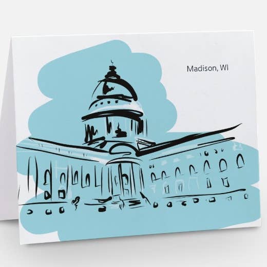 Notecard: Capitol building, Madison, WI for wholesale by PenStorm (It's mightier)