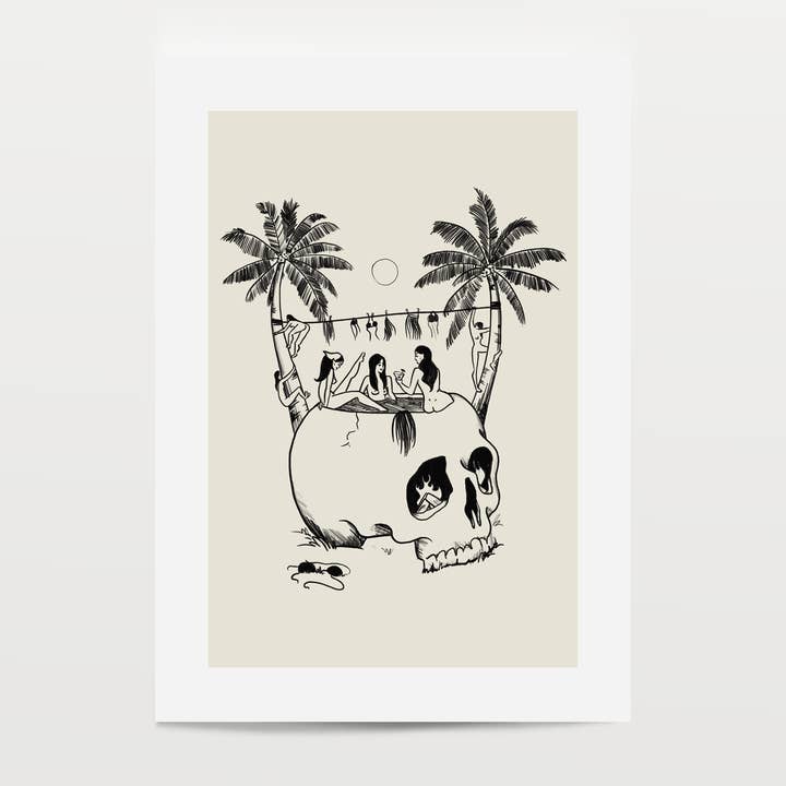 Tumbleweed Design Studio - Wholesale Art print - The Freaky Tiki Vintage Retro Tiki Minimal Wall Art Print 2