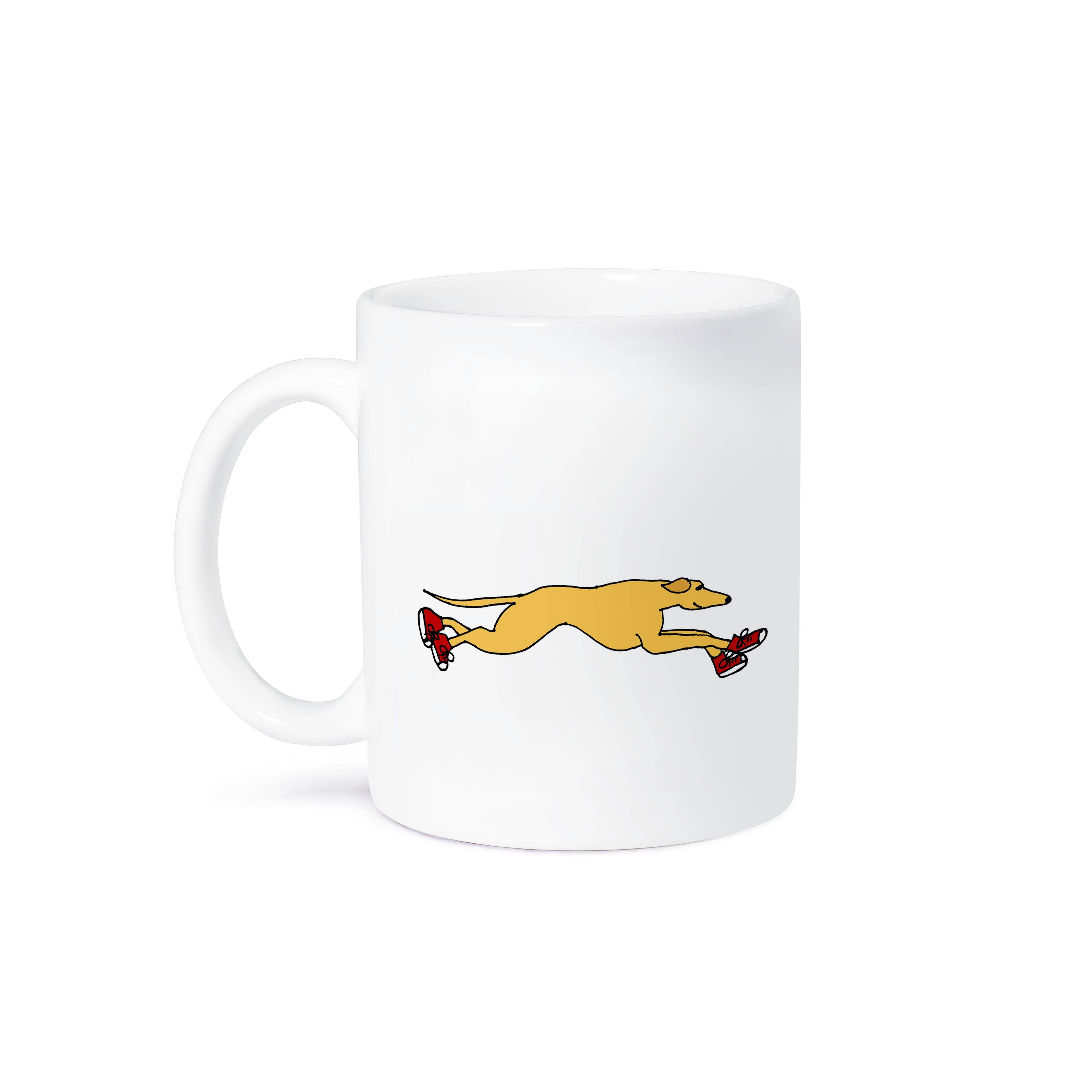 3dRose - Vendita all'ingrosso Tazza - 3dRose, Divertente Levriero che Corre con Scarpe da Ginnastica Rosse, Tazza8