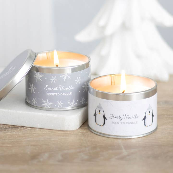Something Different Wholesale - Wholesale Travel Candles - Set of 12 Penguin Parade Winter Candles in Display