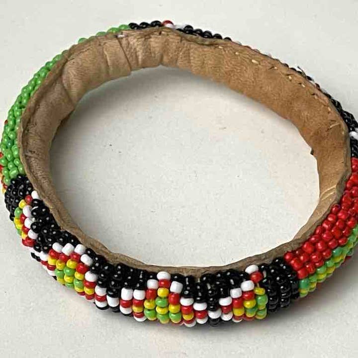 The Niger Bend - Vendita all'ingrosso Bracciale con perline - Bracciali in pelle con perline Yoruba