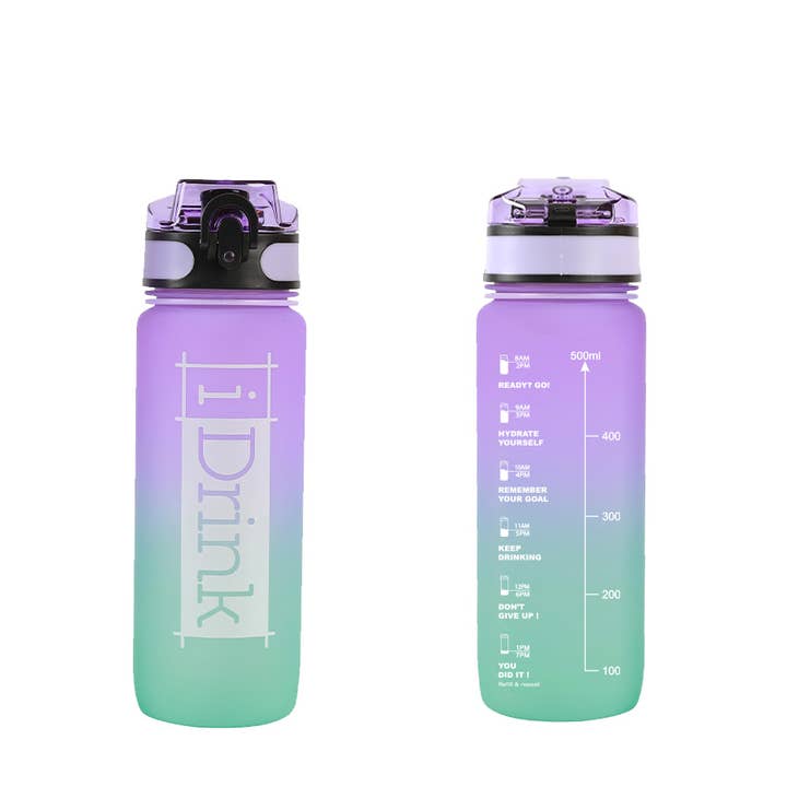Tritan Bottle 750 ml purple and aquamarine for wholesale by I-Total, I-Drink