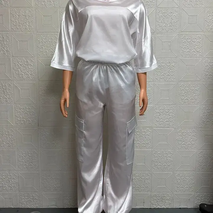safistyle - Wholesale Top & Pant Set (NOT Loungewear) - Women's - Satin Top and Cargo Pant Set19