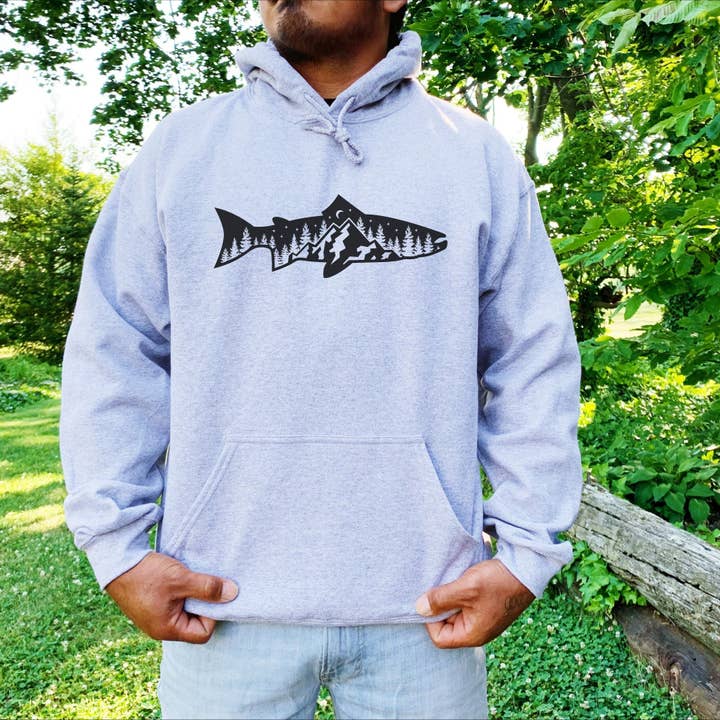 Trout Fishing Crewneck Sweatshirt Hoodie 275 för wholesale av 208T2.0