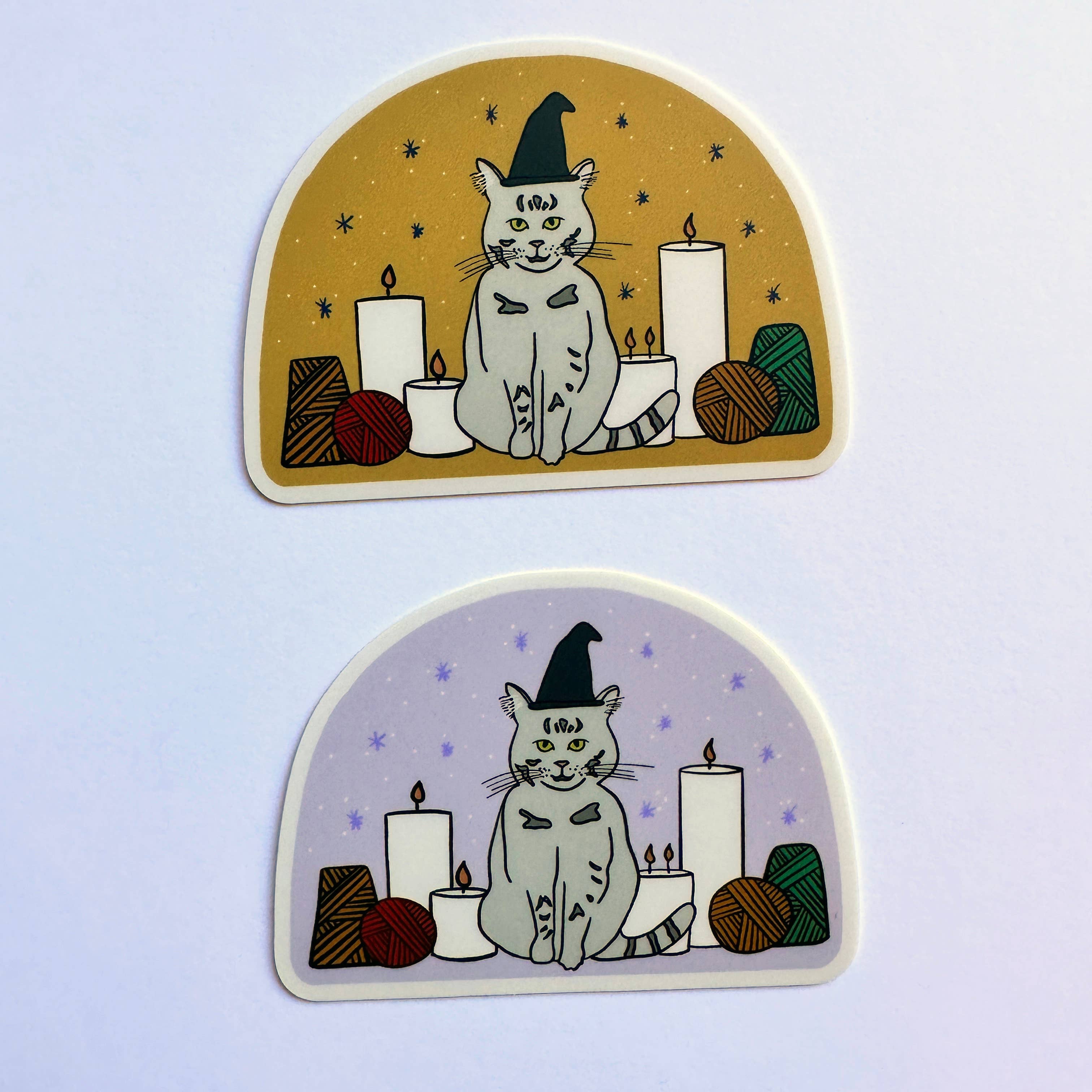 Made by Nilina – wholesale Klistermärke – Coven Garn Cat Sticker - Stickning Virka Vävning Fiber2