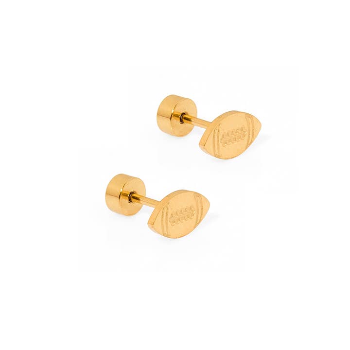LINNY CO - Wholesale Stud/Post Earrings - Screwback Stud Earrings - Football